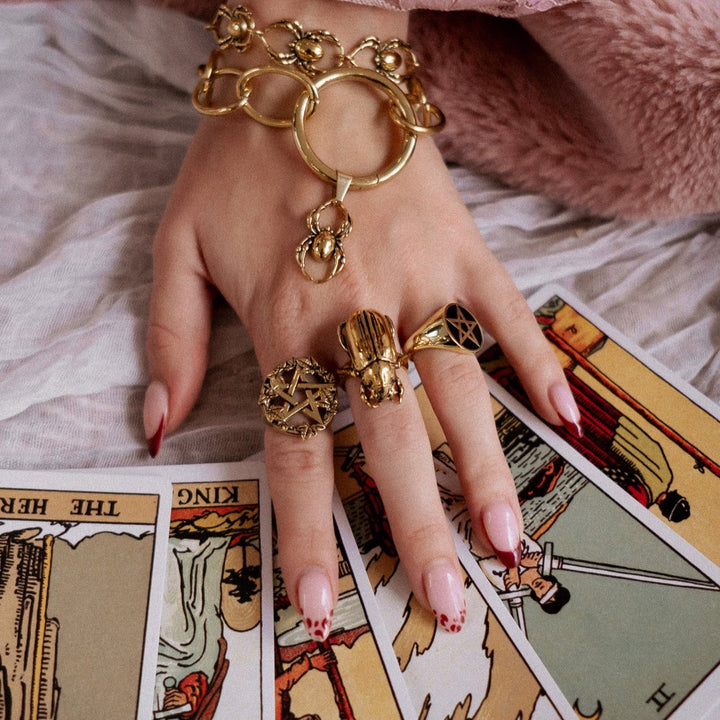 Gold Beetle Ring