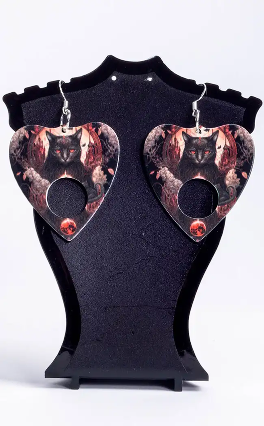 Planchette Earrings | Blood Moon