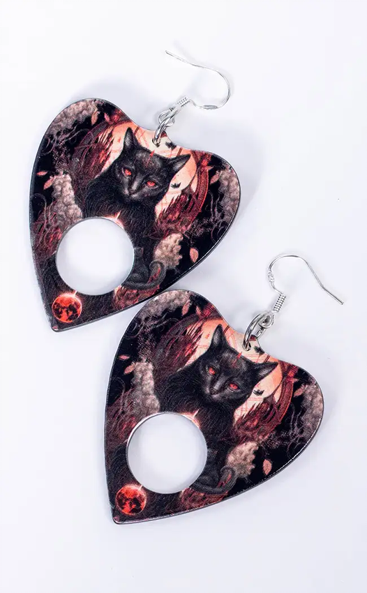 Planchette Earrings | Blood Moon
