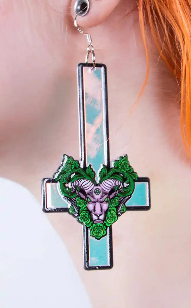 The Devil Herself Holographic Earrings