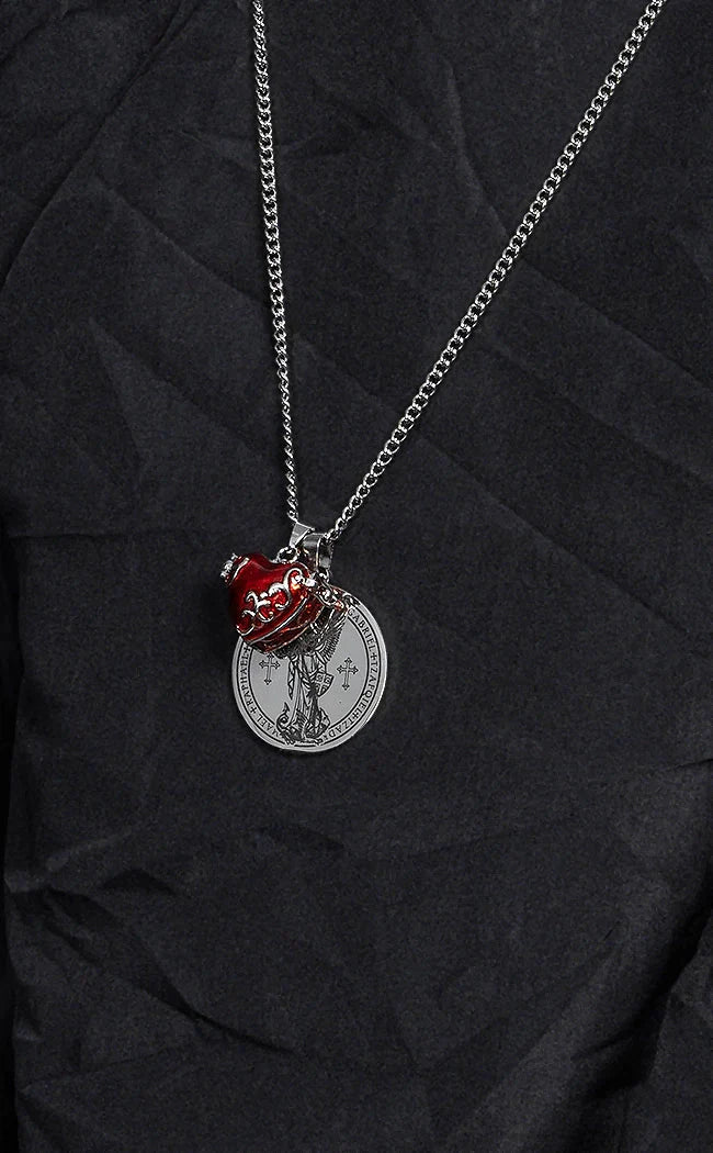 Angel Of Love Necklace | Red Heart Locket