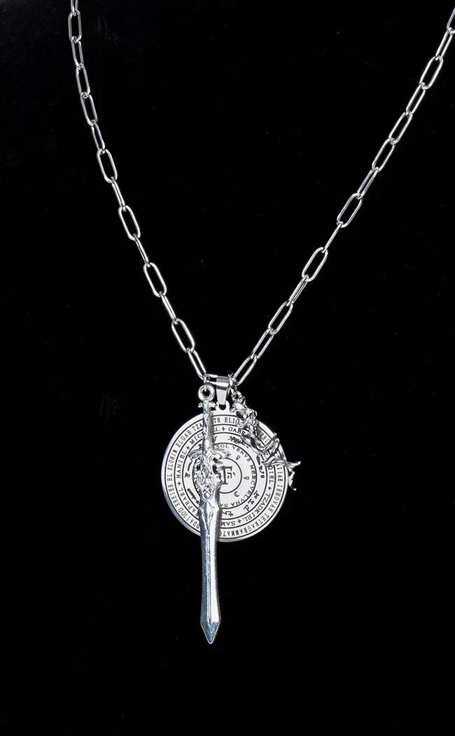 Archangel Sword & Rose Protection Necklace