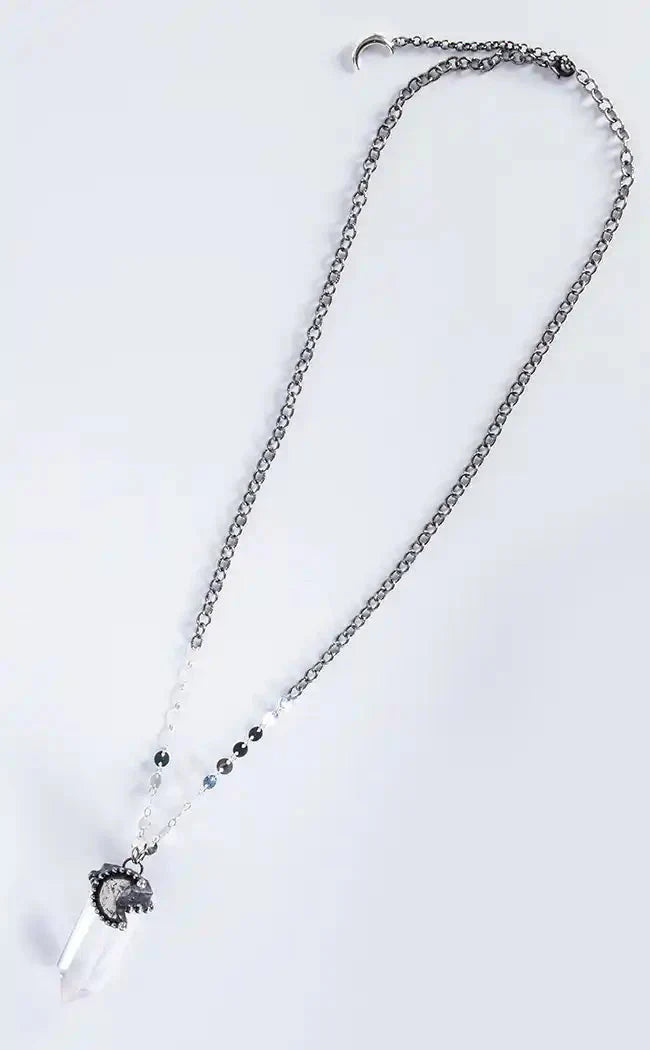 Eclipse Clear Quartz Crystal Necklace