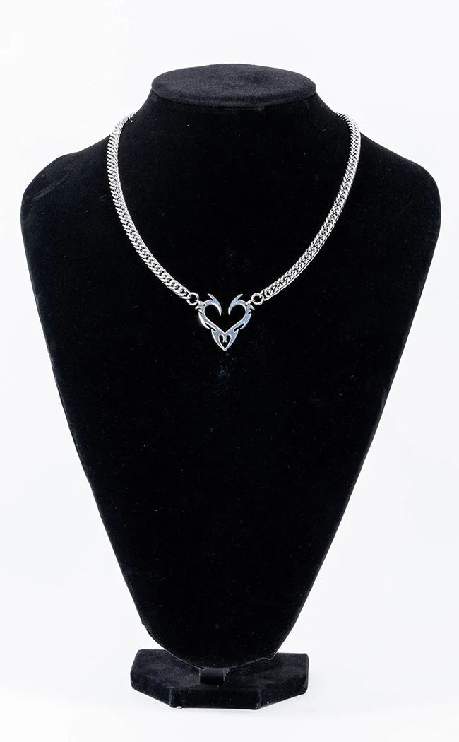 Tribal Heart Stainless Steel Necklace