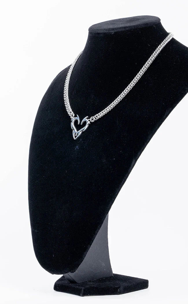 Tribal Heart Stainless Steel Necklace