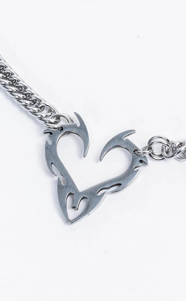 Tribal Heart Stainless Steel Necklace
