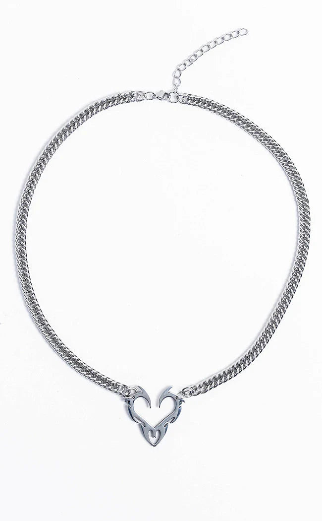 Tribal Heart Stainless Steel Necklace